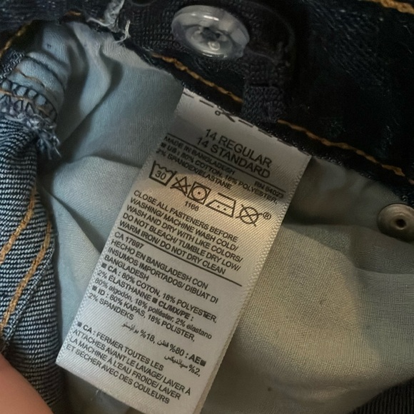 Old Navy Kids straight Dark Blue Jeans size 14 new without tags - Picture 3 of 4